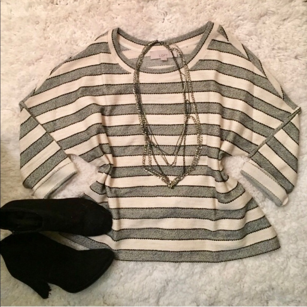 LOFT Striped Sweater - Picture 2 of 3